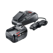 set mpatarias fortisti bosch power4all 18v 4ah li ion al 1820 cv 2ah charger photo
