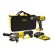 set drapanokatsabido goniakos troxos mpatarias stanley fatmax 20v 2x2ah li ion tsanta sfmck471d2s qw photo