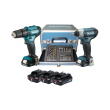 set makita 12v drapanokatsabido kroystiko hp333d palmiko katsabidi td110d 3x2ah balitsa clx228sax2 photo