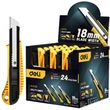 deli 24 pcs 18mm cutter set 18mm sk5 yellow photo