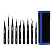 set 9 tem mikroergaleia ilektronikon pcwork pcw08g tweezer set esd safe photo