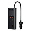baseus in car inverter 12v to 220v usb 150watt black photo