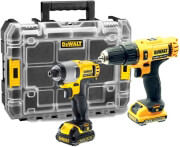 set kroystiko drapanokatsabido dewalt 108v dcd716 katsabidi 108v dcf815 2x2ah li ion dck213d2t photo