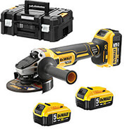 goniakos troxos mpatarias dewalt 18v 125mm 3x 5ai xr li ion brushless dcg405p3 photo