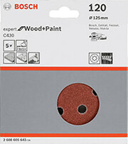 set 5 tem fylla leiansis ekkentroy tribeioy 125mm bosch c430 wood paint k120 2608605643 photo
