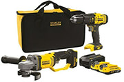set drapanokatsabido goniakos troxos mpatarias stanley fatmax 20v 2x2ah li ion tsanta sfmck471d2s qw photo