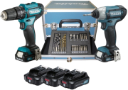 set makita 12v drapanokatsabido kroystiko hp333d palmiko katsabidi td110d 3x2ah balitsa clx228sax2 photo