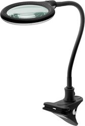 goobay 65577 led magnifying lamp with clamp 6w black photo