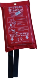 fire blanket 100 x 100 cm red bag photo