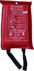 fire blanket 150 x 150 cm red bag photo