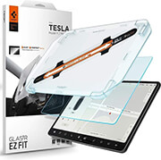 spigen tesla ez fit anti glare screen protector 15 for model 3 model y photo