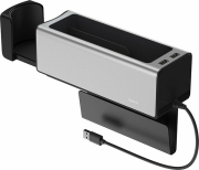 baseus deluxe metal armrest console organizer dual usb silver photo