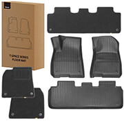 baseus tesla model y t space 6 pieces car floor protection mats set polypropylene photo
