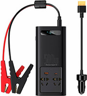 baseus in car inverter 12v to 220v usb 500w black photo
