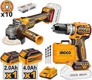 set ergaleia mpatarias 20v li ion 2 tem ingco ckli20273e photo