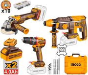 ergaleia mpatarias 20v li ion set 3 tem ingco cosli241198e photo