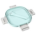 hama 181585 xavax large lunch box for microwave with cutlery 1700 ml pastel blue grey extra photo 2