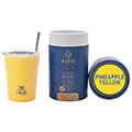 estia 01 12458 coffee mug save the aegean 350ml potiri thermos me kalamaki pineapple yellow extra photo 1