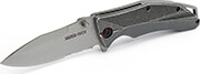 swiss tech alluminium serated folding knife 21041 photo