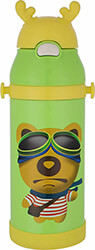 estia 01 10973 thermos paidiko me aytakia bear green 350ml photo