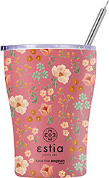 estia 01 16906 coffee mug save the aegean 350ml potiri thermos me kalamaki bouquet coral photo