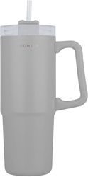estia thermos straw tumbler 900ml pebble gray photo