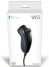 nintendo wii nunchuck controller black photo