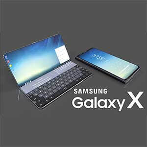 Samsung's foldable Galaxy X    , 3,000 mAh  !!