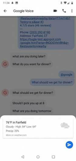 android messages with google assistant