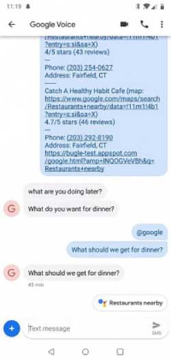android messages with google assistant