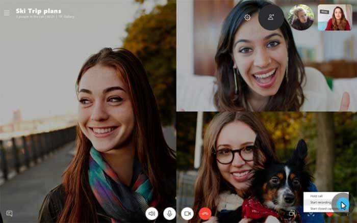 skype video call recording feature
