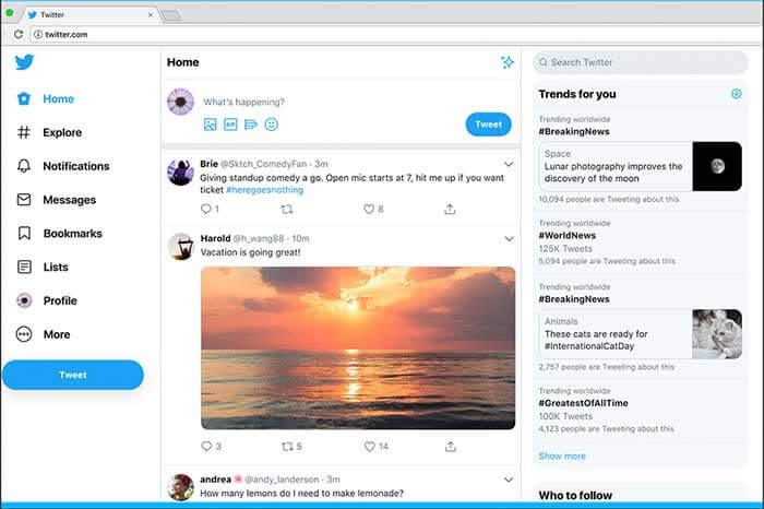 twitter redesign