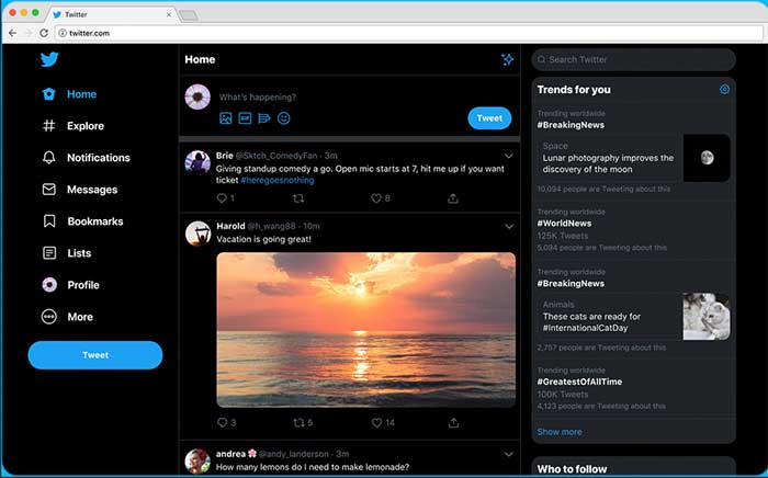 twitter redesign